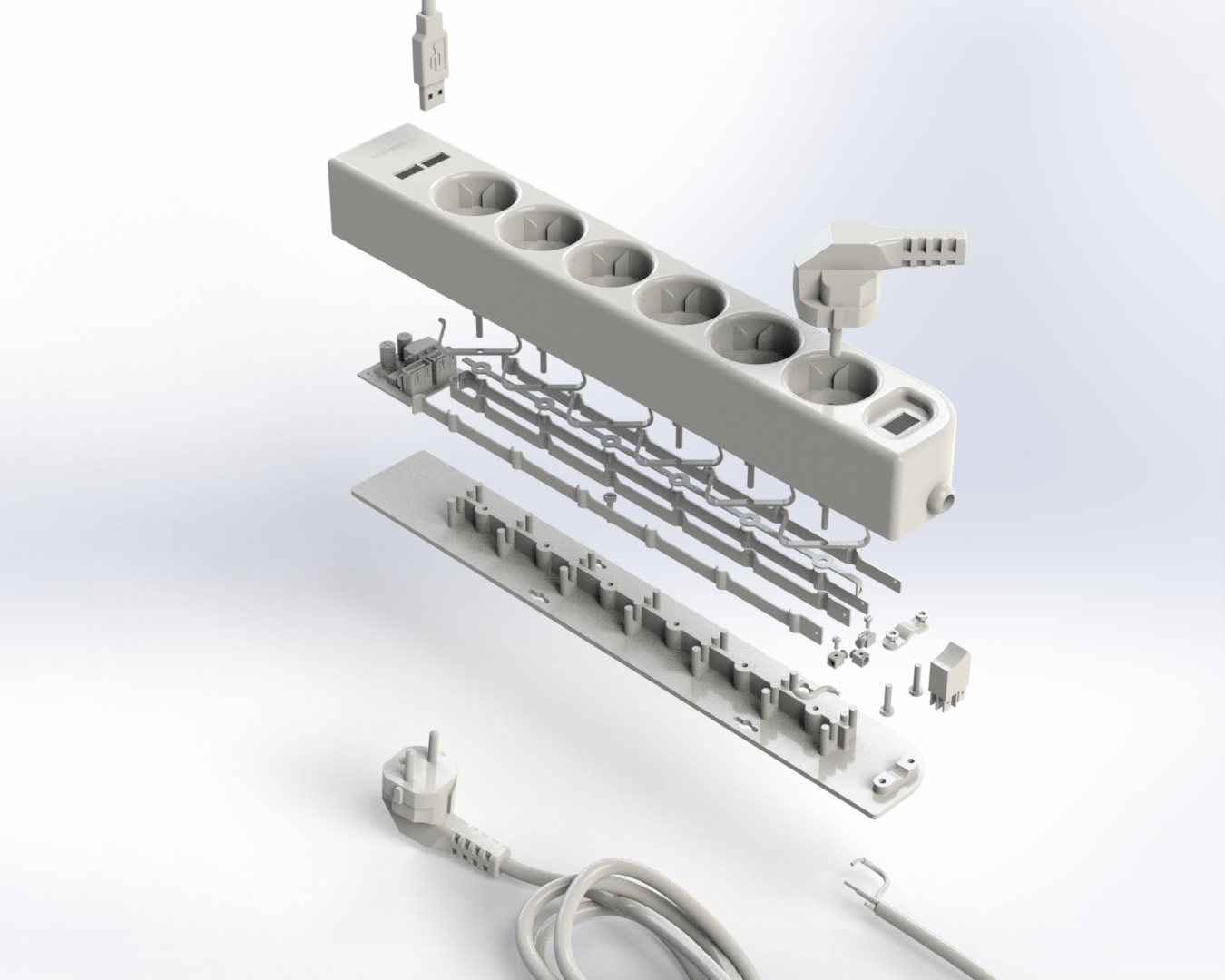 USB 2.0端口多功能插头插座插排